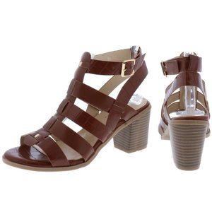 "Rachel" Brown Block heels